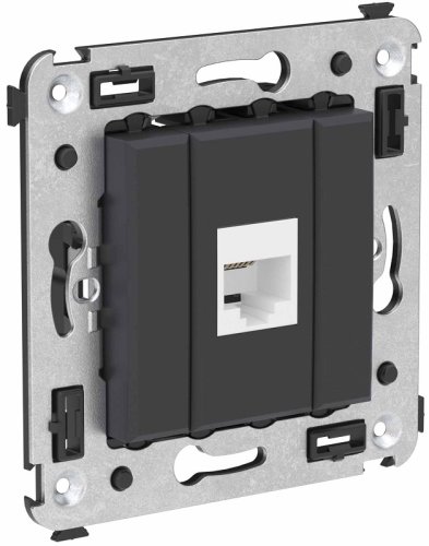 Розетка телефонная без рамки DKC Avanti 1-м. RJ12 черный матовый картинка